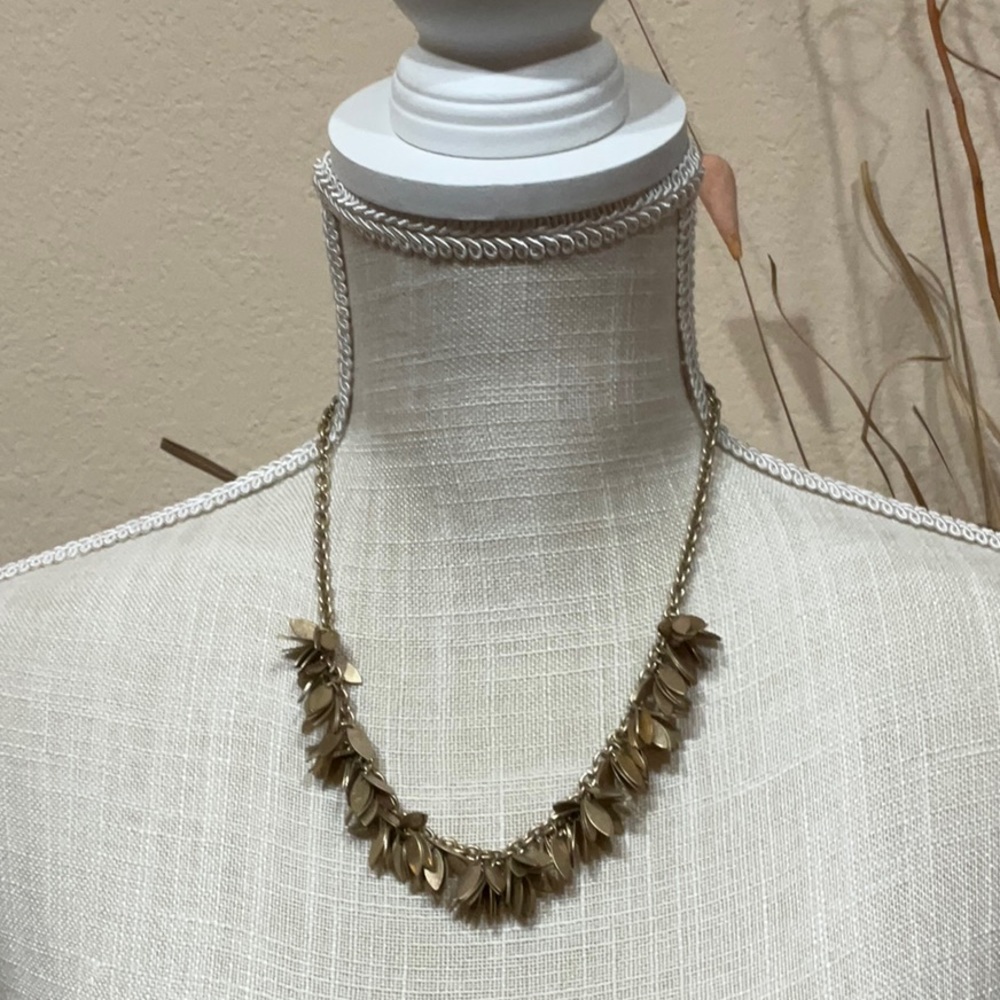 J. Crew Leaf Cut Out Necklace